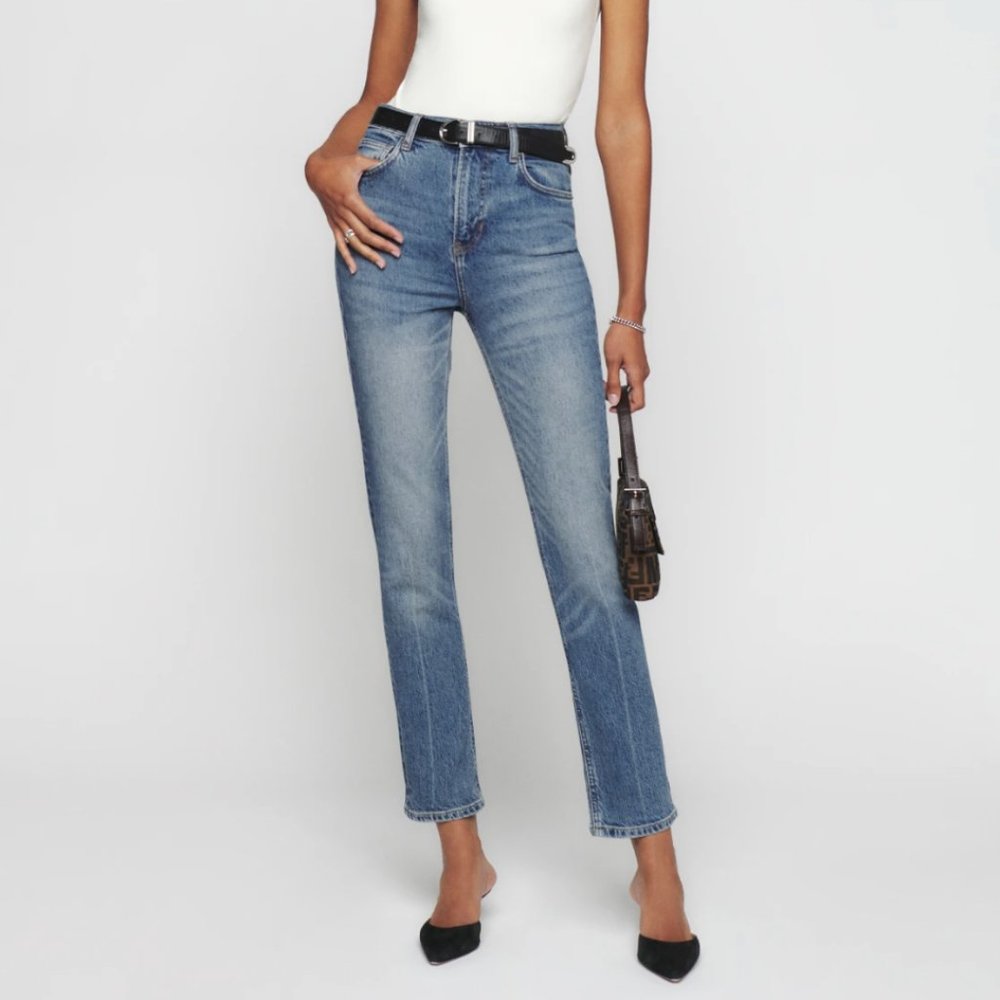 Reformation Liza Ultra High Rise Straight Jeans